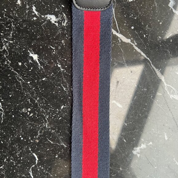 GUCCI Red and Blue Nylon & Leather Belt  Size 85:34 - Picture 4 of 7